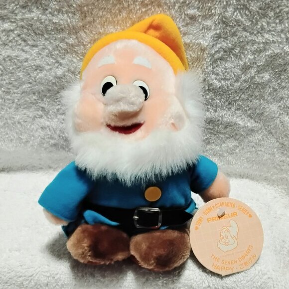 2/$35 Disney Character Series Primier 7" Plush Happy of The 7 Dwarfs NWT!! - Picture 1 of 3